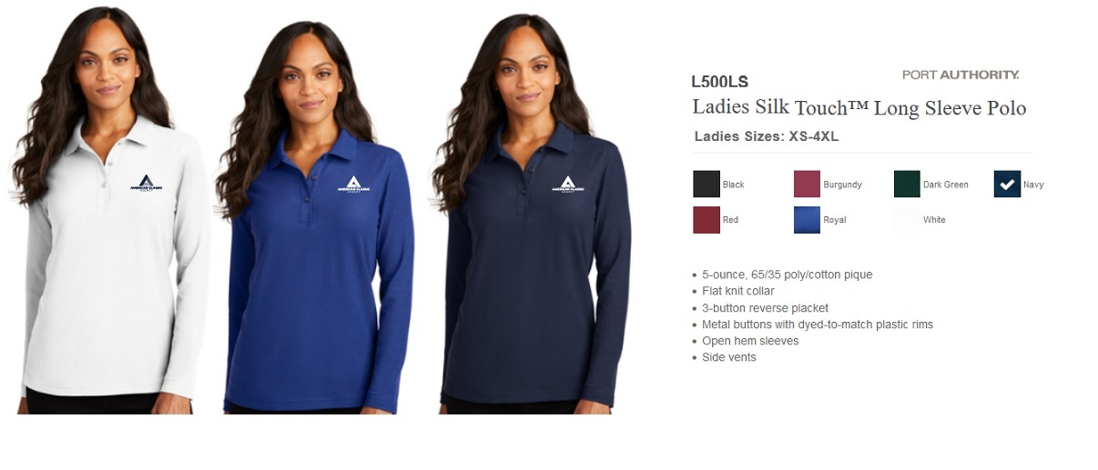 Ladies Long Sleeve Polo L500LS