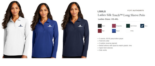 Ladies Long Sleeve Polo L500LS