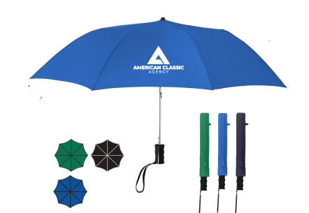 Umbrellas with the ACA Logo